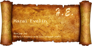Hazai Evelin névjegykártya